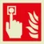 Fire alarm call point symbol (Glow in the dark) IMO Sign