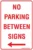 Carpark No Parking Between Signs Arrow Left