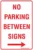 Carpark No Parking Between Signs Arrow Right