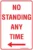 Carpark No Standing Any Time Arrow Left