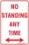 Carpark No Standing Any Time Span Arrow