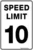 Carpark Speed Limit 10