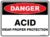 Danger Acid Wear Proper Protection