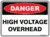 Danger High Voltage Overhead