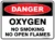 Danger Oxygen No Smoking No Open Flames