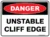 Danger Unstable Cliff Edge