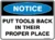 Notice Put Tools Back In Their Proper Place